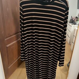 Banana Republic Black and Tan Striped Top